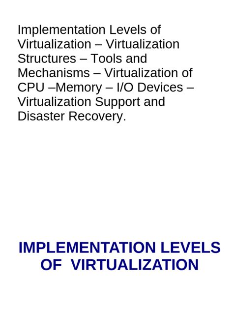 Image result for Implementation Levels of Virtualization