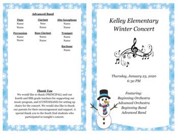 Image result for Winter Concert Program