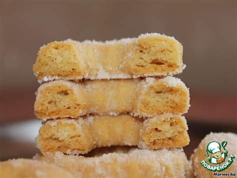 Печенье "Колечки" с сахарной пудрой – кулинарный рецепт