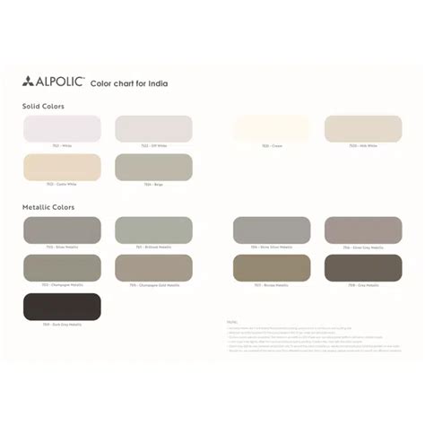 BIM objects - Free download! ALPOLIC™ Color Chart for India | BIMobject