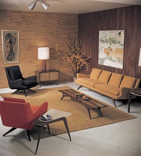 mid century modern living room furniture