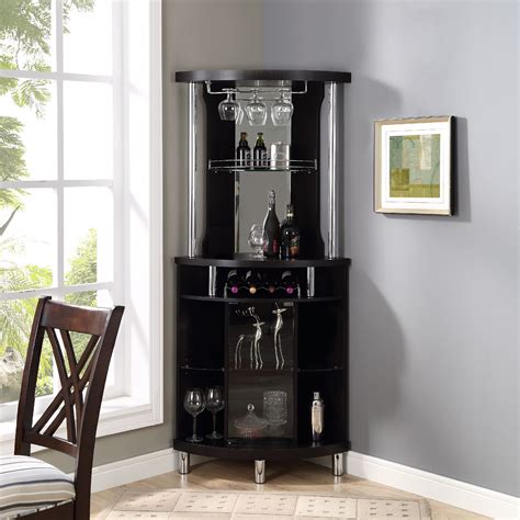 Buy Home Source Wood Corner Bar Unit, Black Online at Lowest Price in ...