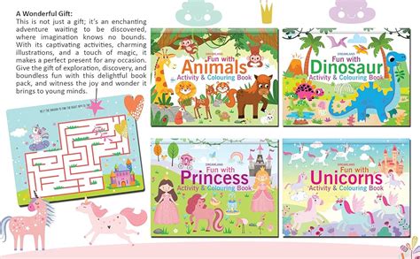 Fun with Activity & Colouring Books Pack- A Set of 4 Books with 3 - 8 ...