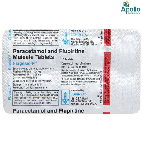 Flugesic P Tablet 10's Price, Uses, Side Effects, Composition - Apollo ...