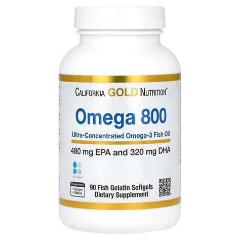 Buy California Gold tionOmega 800 Ultra-Concentrated Omega-3 Fish Oil ...