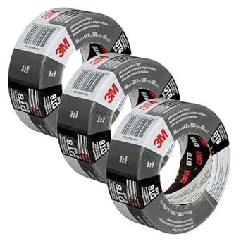 3M Duct Tape DT8, 3 Pack, Industrial Strength, Multi-Use, Black, 1.88 ...