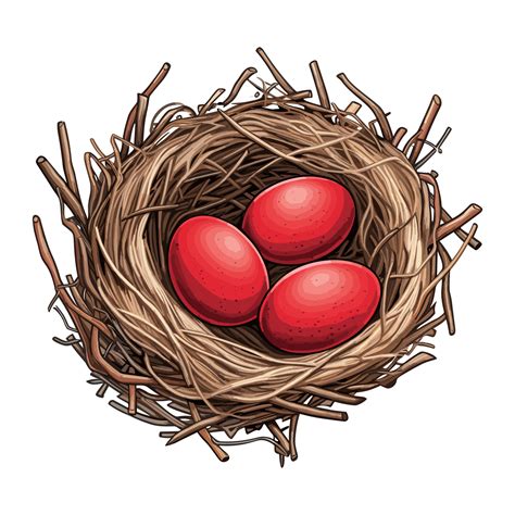Bird nest with egg clipart, Illustration of a Bird Nest with Egg ...