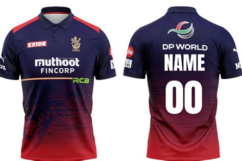 JerseyJunction Customized Bengaluru IPL Jersey 2022 polo neck half sle ...
