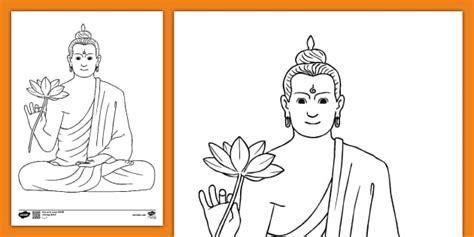 The Buddha Peace Symbol Colouring Sheet (teacher made)