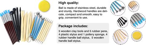 INOG Clay Tools, 24pcs Polymer Clay Tools, Modeling Clay Sculpting ...