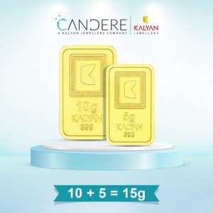 Candere by Kalyan Jewellers Special Combo pack of 10+5 gms Gold Coins ...