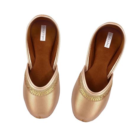 Miraya Impex Ethnic Shoes Traditional Mojari Punjabi Jutti (Gold ...
