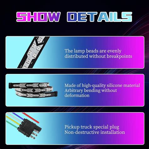 Buy Chemini Led Tailgate Light Bar 60 Inch Upgrade Arrow Tail Light ...