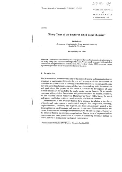 Image result for Brouwer Fixed Point Theorem Examples