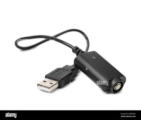 Usb charger for electronic cigarettes. Isolated on a white background ...