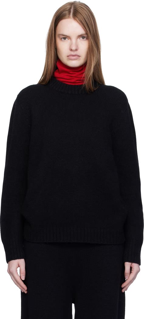 Arch The Black Over Fit Cashmere Pullover Sweater Arch The