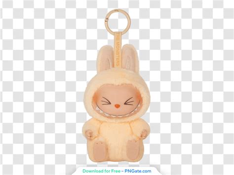Labubu Toy Plush Bunny Figure Keychain Smiling Cute Free PNG - PNGate