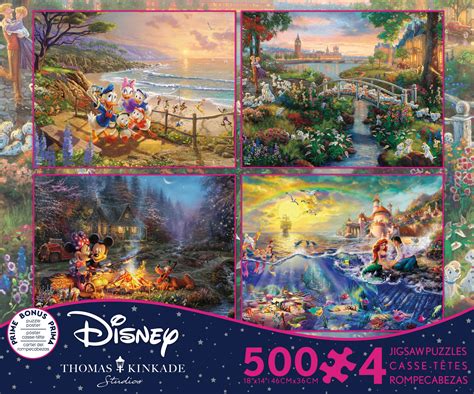 Ceaco - 4 in 1 Multipack - Thomas Kinkade - Disney Dreams Collection ...