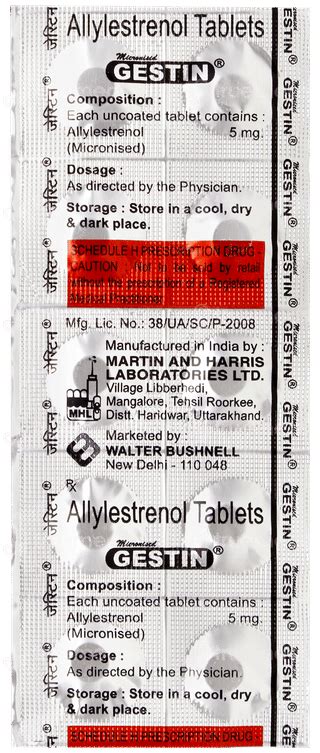 Gestin 5 MG | Order Gestin 5 MG Tablet Online at Truemeds
