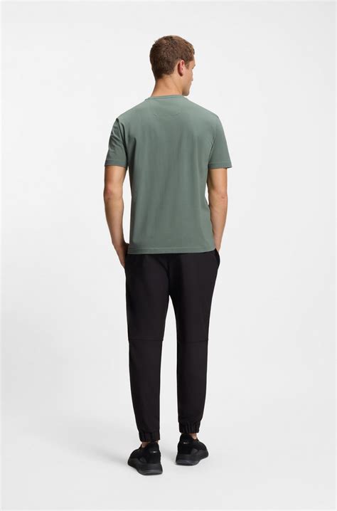 BOSS - Two-pack of T-shirts in stretch-cotton jersey - Black / Green