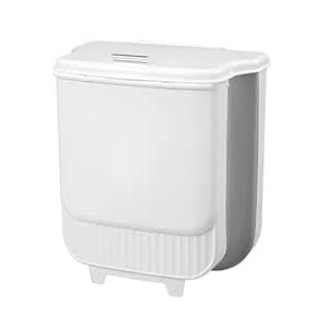 HomeEssentials Space-Saving Folding Kitchen Trash Can with Lid, 12L ...