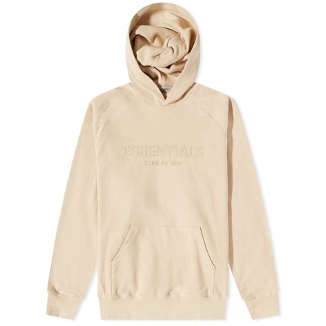 Fear of God Essentials Knitted Raglan Hoodie Sand | END. (CN)
