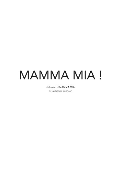 Mamma Mia Script