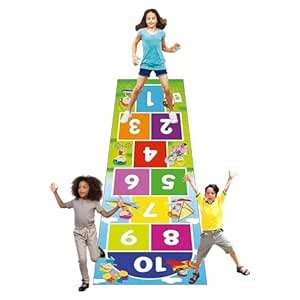 Shopeum Hopscotch Game Jumbo Kids Play Mat, Unique Balancing Game ...