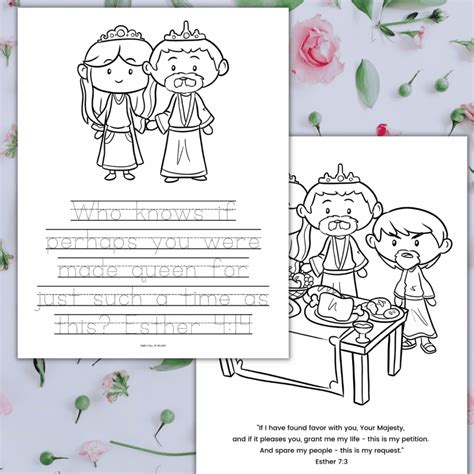 Queen Esther Coloring Page (Free Printable)