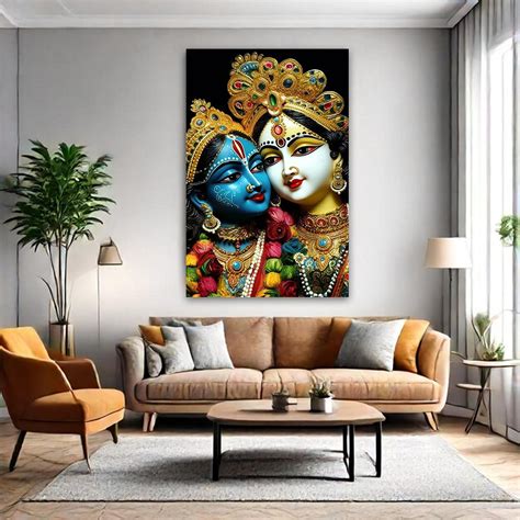 Radha Krishna Royal Canvas Wall Art Prints – Majestic Home Decor ...