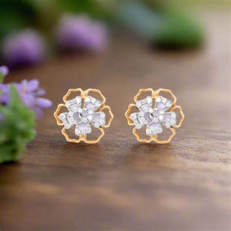 Fiona 18k Yellow Gold Diamond Studs - EFIF Diamonds – EF-IF Diamond ...