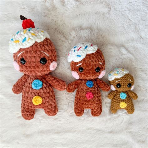 Gingerbread man crochet pattern – Artofit