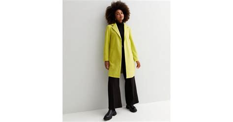 Yellow Unlined Long Formal Coat | New Look