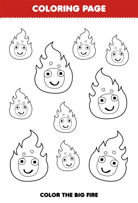 Flame Coloring Pages Printable
