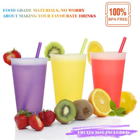 Buy Topboutique Color Changing Cups Tumblers with Lids Straws - 7 ...