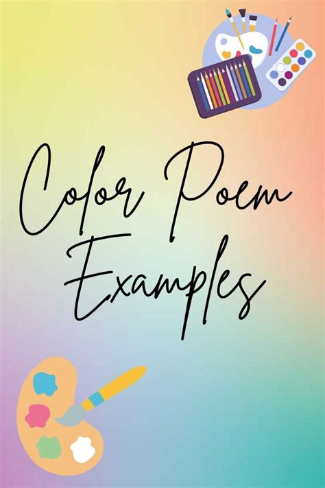 Image result for Color My World Poem Examples