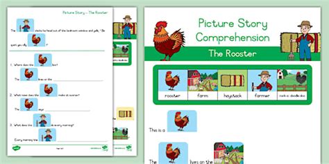 English - Picture Story Comprehension: The Rooster - Twinkl