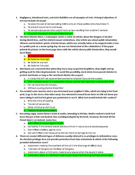 Business Law Exam 2 - These are exam notes and practice questions ...