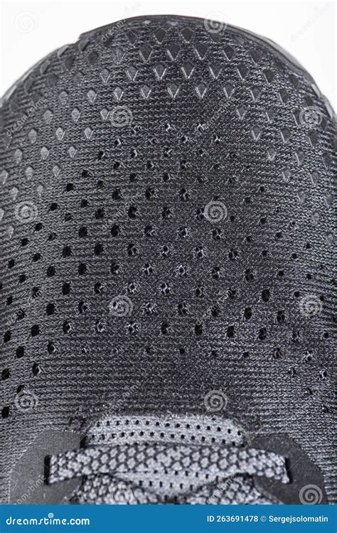 Mesh Fabric of Sports Shoes in Gray Color. Shoes Made of Mesh Fabric ...