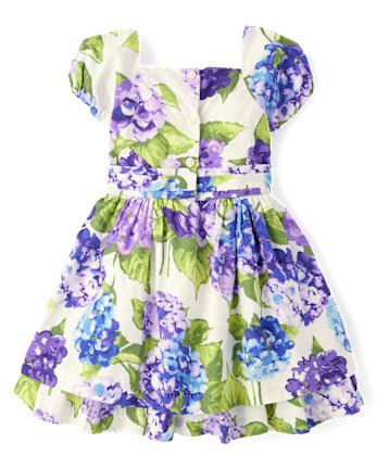 Girls Mommy And Me Short Flutter Sleeve Floral Bow Fit And Flare Dress ...