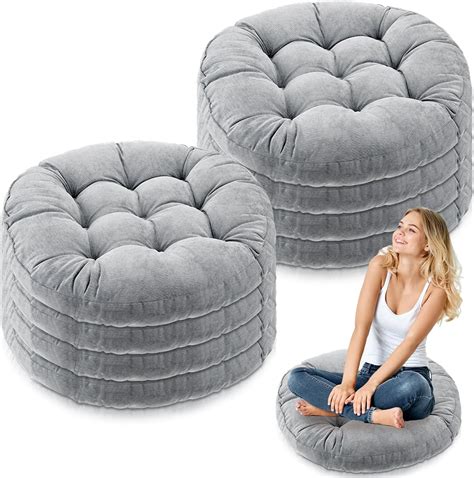 Jerify Round Floor Pillows Cushions 22 x 22 Inch Meditation Floor ...