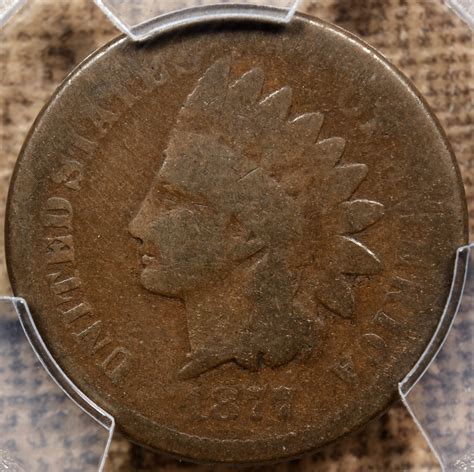 1877 Indian Head Cent, PCGS AG3 CAC - David Kahn Rare Coins
