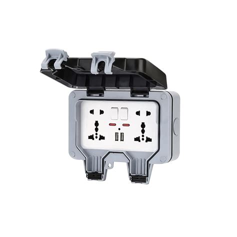WMLBK Weatherproof Outdoor Wall Socket with USB Port, India | Ubuy