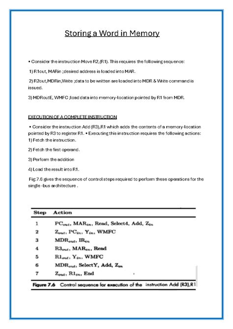 M5 Assignment - BCS302: Memory Operations and Instruction Execution ...