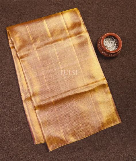 Buy Rose Gold Tissue Kanjivaram Silk Saree T666457