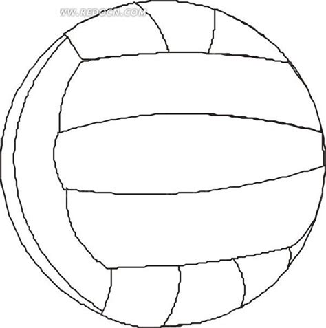 排球简笔画 的图像结果