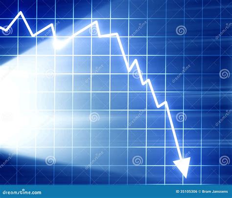 Graph Going Down On A Red Background Royalty-Free Stock Photo ...