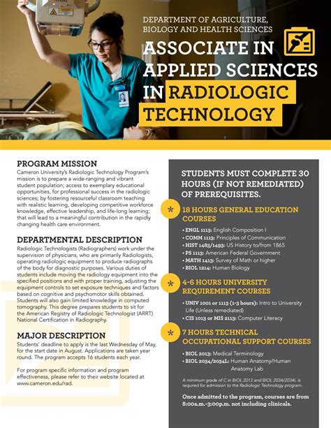 Associate in Applied Sciences in Radiologic Technology by go2cu - Issuu