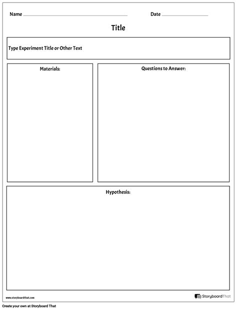 Free Lab Report & Worksheet Templates | Storyboard That