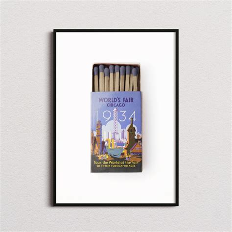 Vintage Chicago Matchbox Print, Chicago Print, Chicago Poster, Chicago ...